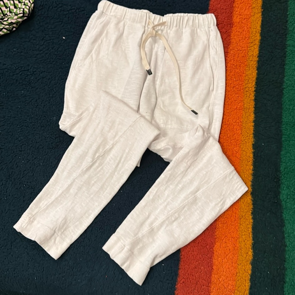 bassike cotton slub pull on pants xs-EUC